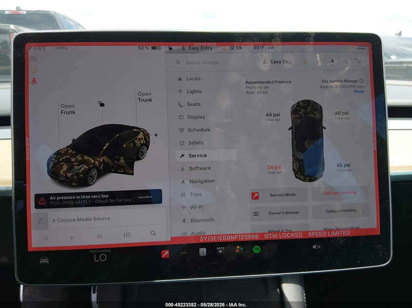 2022 Tesla Model 3 VIN 5YJ3E1EB9NF123996 IAAI salvage auction — RIGHT REAR, Salvage Title, sold $13,175 on 2026-07-13 (photo 7)
