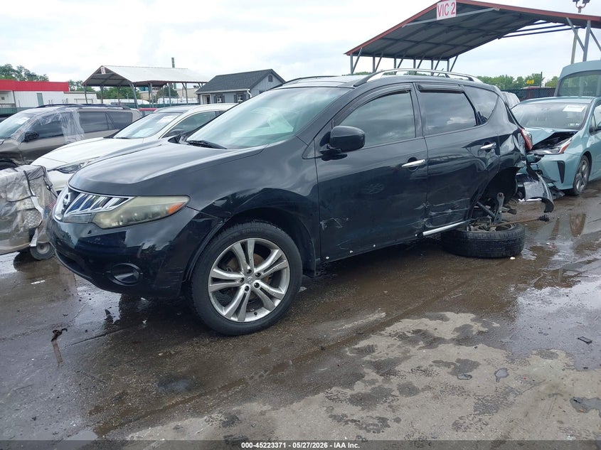2009 Nissan Murano VIN JN8AZ18W19W155695 IAAI salvage auction — FRONT & REAR, Salvage - Greater Than 75% (Maryland), sold $425 on 2026-07-16 (photo 2)