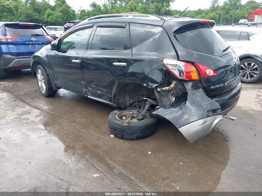 2009 Nissan Murano VIN JN8AZ18W19W155695 IAAI salvage auction — FRONT & REAR, Salvage - Greater Than 75% (Maryland), sold $425 on 2026-07-16 (photo 3)