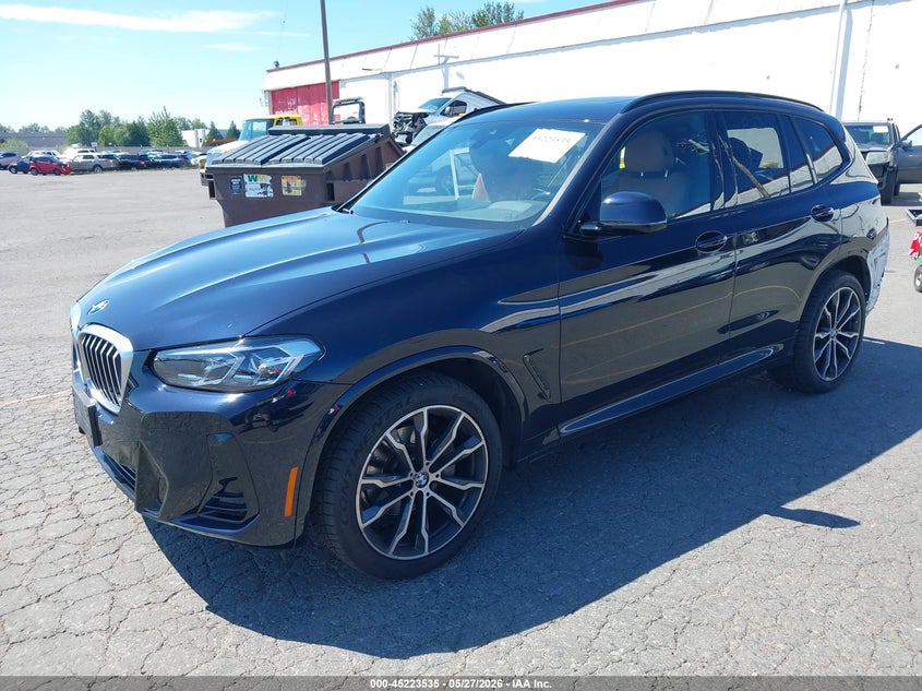 2022 BMW X3 VIN 5UX53DP00N9M86966 IAAI salvage auction — REAR END, Salvage Title, sold $20,500 on 2026-07-31 (photo 2)