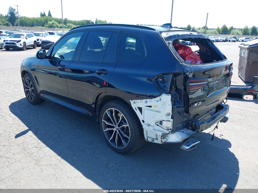 2022 BMW X3 VIN 5UX53DP00N9M86966 IAAI salvage auction — REAR END, Salvage Title, sold $20,500 on 2026-07-31 (photo 3)