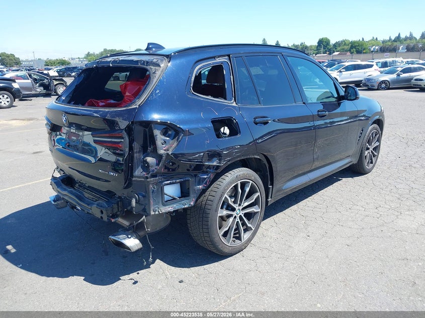 2022 BMW X3 VIN 5UX53DP00N9M86966 IAAI salvage auction — REAR END, Salvage Title, sold $20,500 on 2026-07-31 (photo 4)