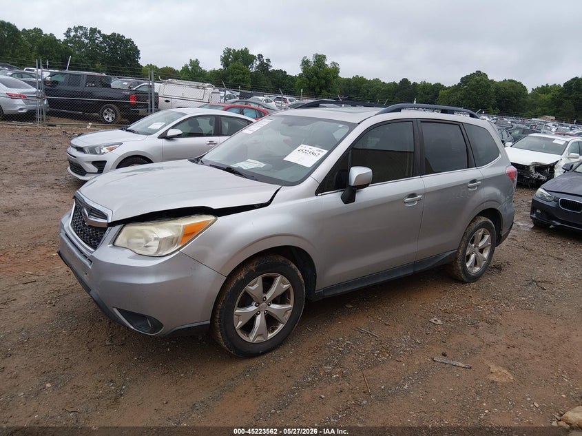 2014 Subaru Forester VIN JF2SJAHC5EH480668 IAAI salvage auction — FRONT END, Salvage (North Carolina), sold $750 on 2026-07-13 (photo 2)