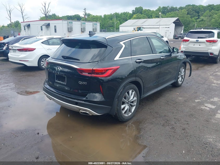 2021 Infiniti Qx50 VIN 3PCAJ5BBXMF109036 IAAI salvage auction — FRONT END, Salvage Title, sold $7,250 on 2026-07-07 (photo 4)