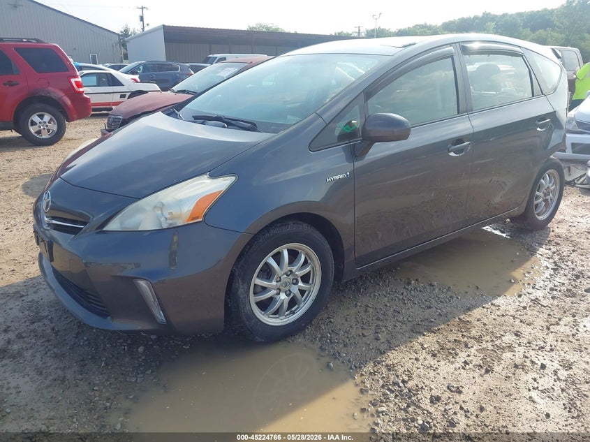 2013 Toyota Prius v VIN JTDZN3EU0D3225688 IAAI salvage auction — LEFT REAR, Salvage (Ohio), sold $725 on 2026-07-29 (photo 2)