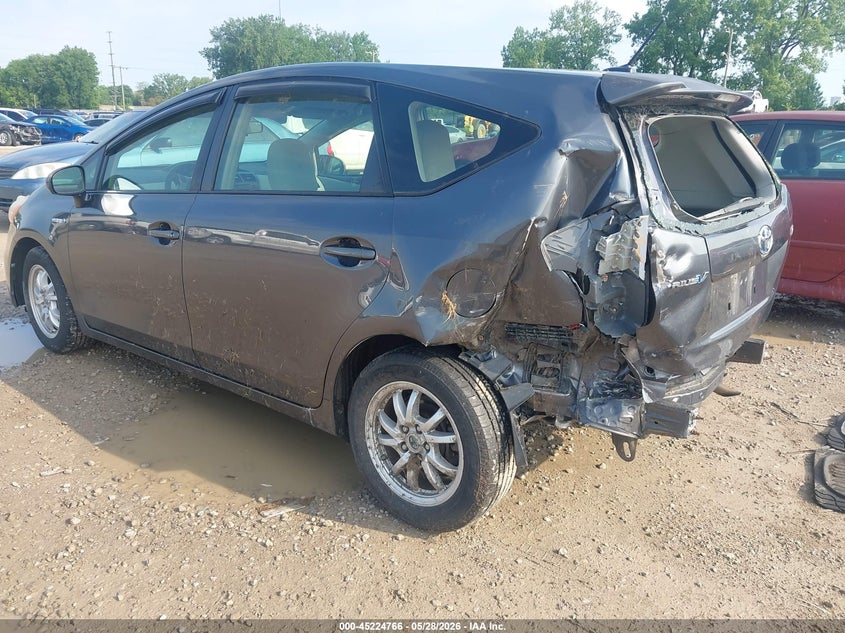 2013 Toyota Prius v VIN JTDZN3EU0D3225688 IAAI salvage auction — LEFT REAR, Salvage (Ohio), sold $725 on 2026-07-29 (photo 3)