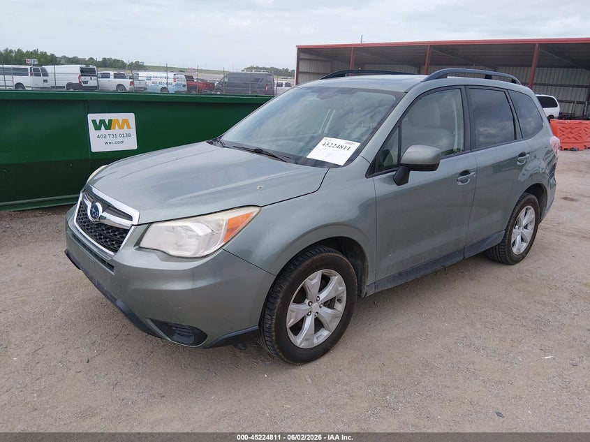 2015 Subaru Forester VIN JF2SJADC6FH540884 IAAI salvage auction — NORMAL WEAR, Salvage (Nebraska), sold $825 on 2026-07-09 (photo 2)