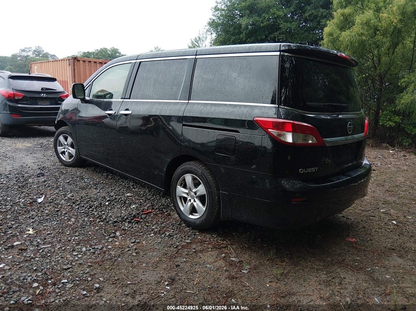 2012 Nissan Quest VIN JN8AE2KP4C9050867 IAAI salvage auction — LEFT FRONT, Salvage Title, sold $675 on 2026-07-21 (photo 3)