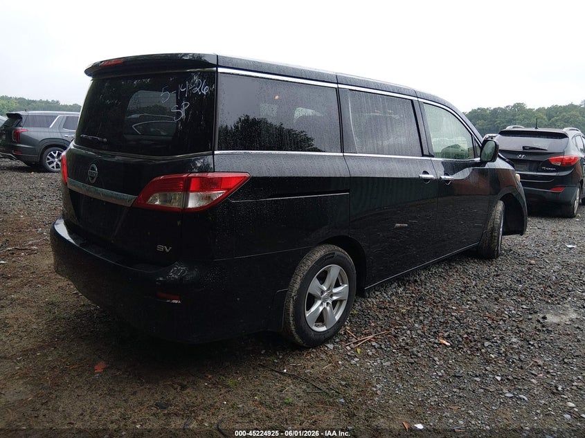 2012 Nissan Quest VIN JN8AE2KP4C9050867 IAAI salvage auction — LEFT FRONT, Salvage Title, sold $675 on 2026-07-21 (photo 4)