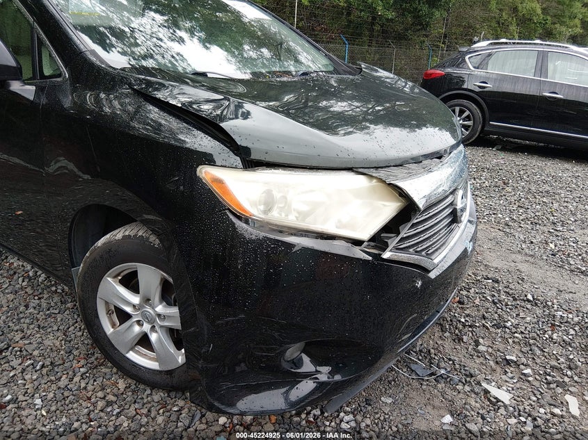 2012 Nissan Quest VIN JN8AE2KP4C9050867 IAAI salvage auction — LEFT FRONT, Salvage Title, sold $675 on 2026-07-21 (photo 6)