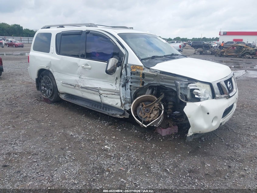 2015 Nissan Armada VIN 5N1BA0NF3FN606791 IAAI salvage auction — RIGHT SIDE, Salvage Title, sold $500 on 2026-07-22 (photo 1)