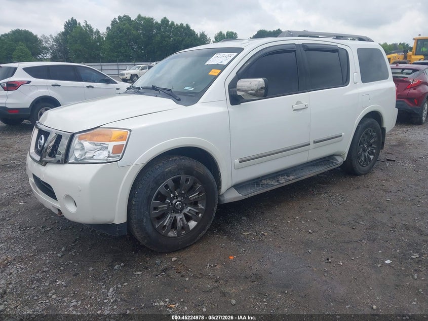 2015 Nissan Armada VIN 5N1BA0NF3FN606791 IAAI salvage auction — RIGHT SIDE, Salvage Title, sold $500 on 2026-07-22 (photo 2)