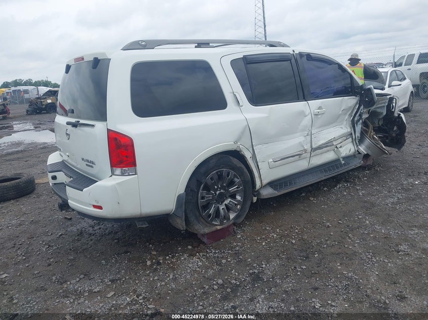 2015 Nissan Armada VIN 5N1BA0NF3FN606791 IAAI salvage auction — RIGHT SIDE, Salvage Title, sold $500 on 2026-07-22 (photo 4)