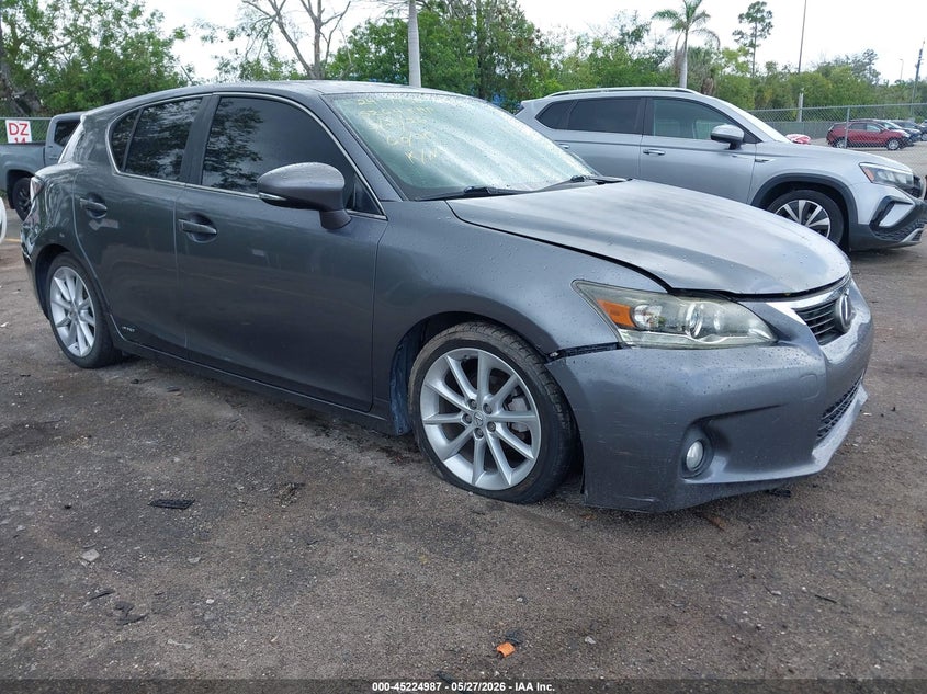 2013 Lexus Ct VIN JTHKD5BH9D2169794 IAAI salvage auction — LEFT SIDE, Salvage Title, sold $1,300 on 2026-07-06 (photo 1)