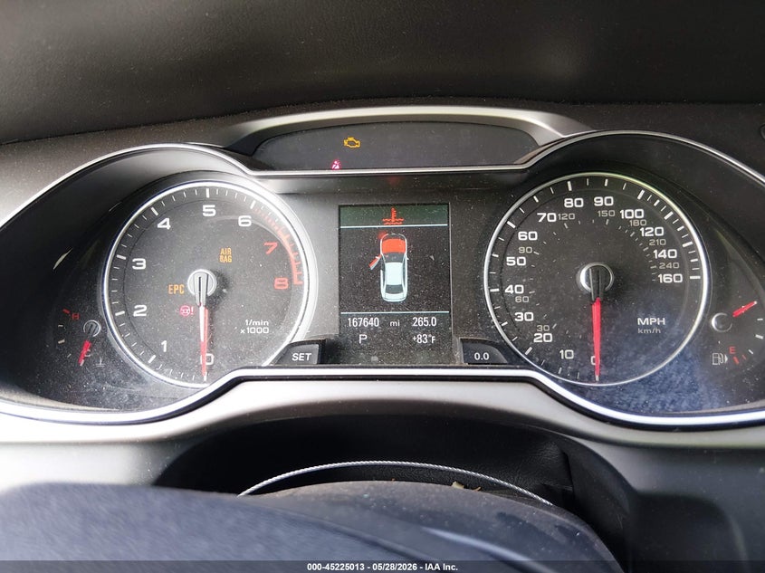 2013 Audi A4 VIN WAUBFAFL0DA161170 IAAI salvage auction — FRONT END, Salvage Title, sold $675 on 2026-07-09 (photo 7)