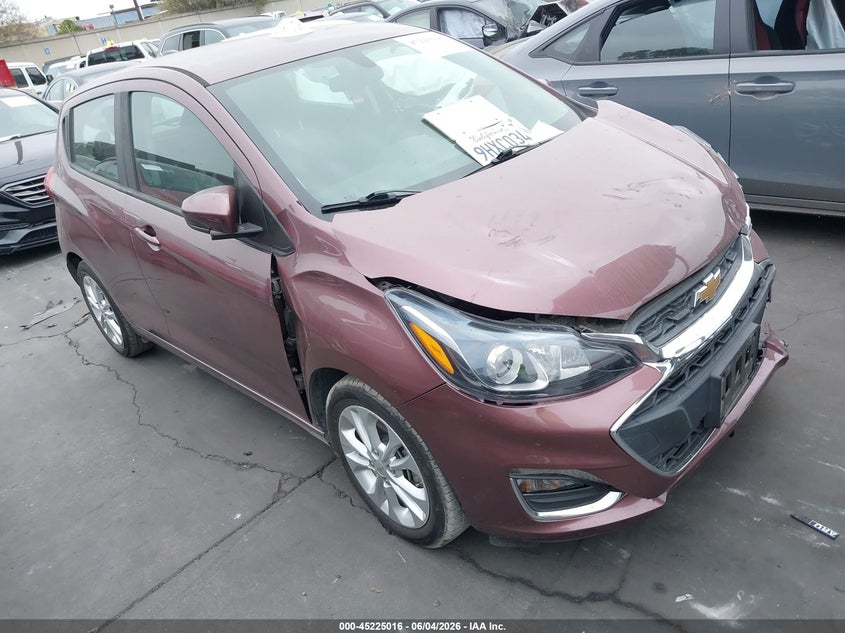 2019 Chevrolet Spark VIN KL8CD6SA3KC708120 IAAI salvage auction — FRONT END, Salvage Certificate (California), sold $875 on 2026-07-29 (photo 1)