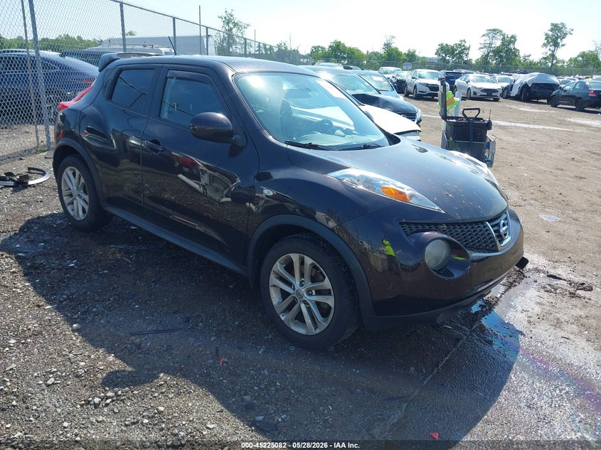 2014 Nissan Juke VIN JN8AF5MV4ET363496 IAAI salvage auction — FRONT END, Salvage Title, sold $675 on 2026-07-09 (photo 1)