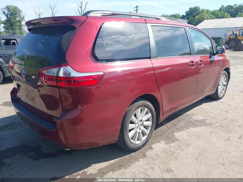 2017 Toyota Sienna VIN 5TDJZ3DC3HS163427 IAAI salvage auction — FRONT END, Salvage Title, sold $5,350 on 2026-07-07 (photo 4)