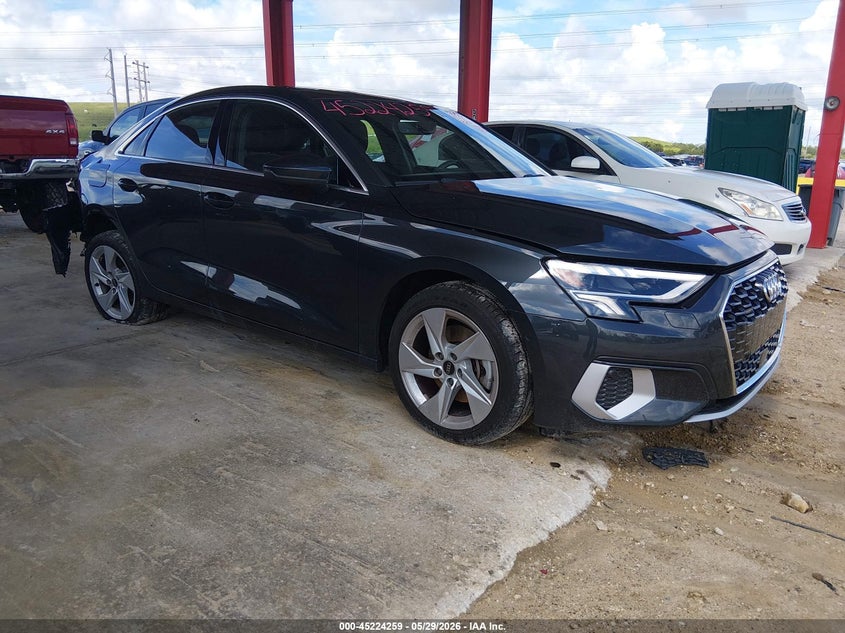 2023 Audi A3 VIN WAUGUDGY7PA148699 IAAI salvage auction — RIGHT REAR, Salvage Title, sold $8,050 on 2026-07-28 (photo 1)