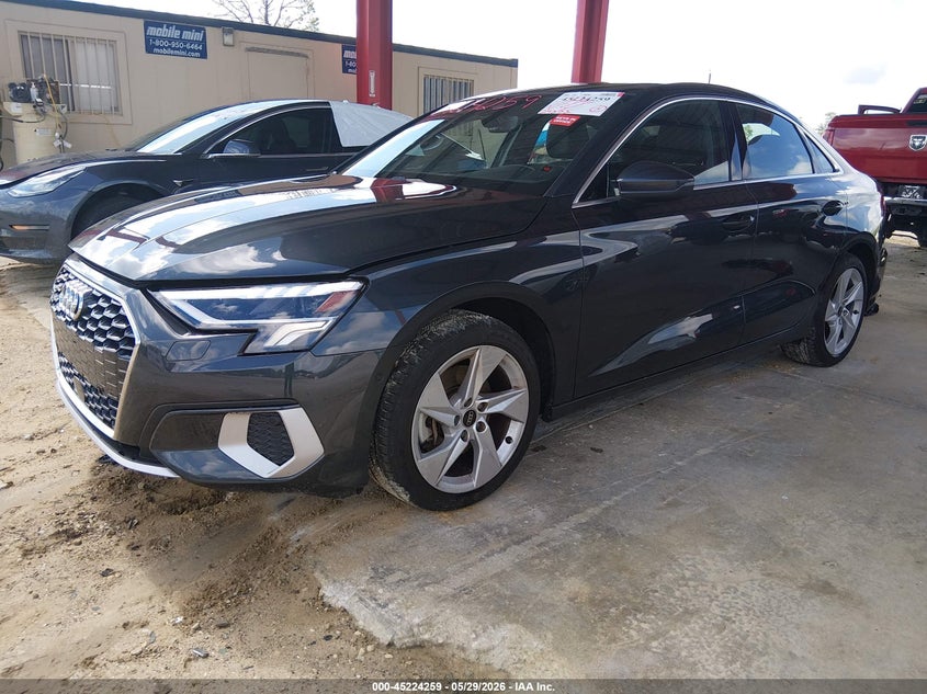 2023 Audi A3 VIN WAUGUDGY7PA148699 IAAI salvage auction — RIGHT REAR, Salvage Title, sold $8,050 on 2026-07-28 (photo 2)