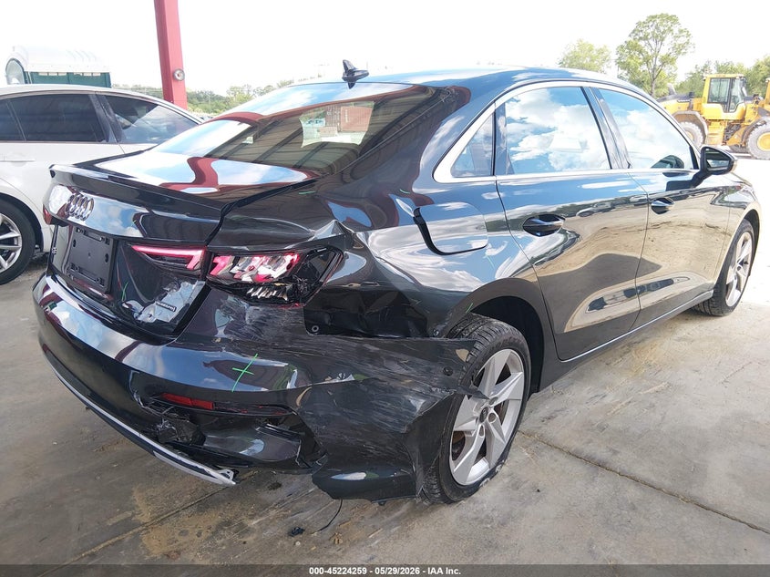 2023 Audi A3 VIN WAUGUDGY7PA148699 IAAI salvage auction — RIGHT REAR, Salvage Title, sold $8,050 on 2026-07-28 (photo 6)