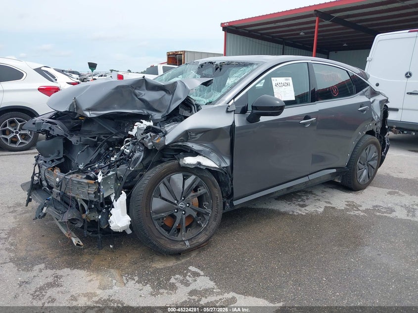 2023 Nissan Ariya VIN JN1BF0BA6PM410756 IAAI salvage auction — FRONT & REAR, Salvage Title, sold $2,000 on 2026-07-23 (photo 2)