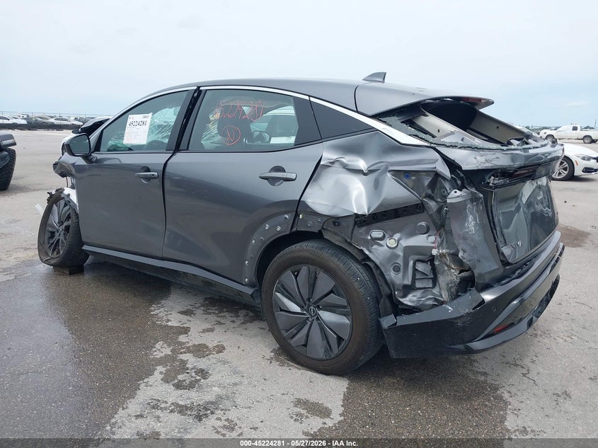 2023 Nissan Ariya VIN JN1BF0BA6PM410756 IAAI salvage auction — FRONT & REAR, Salvage Title, sold $2,000 on 2026-07-23 (photo 3)