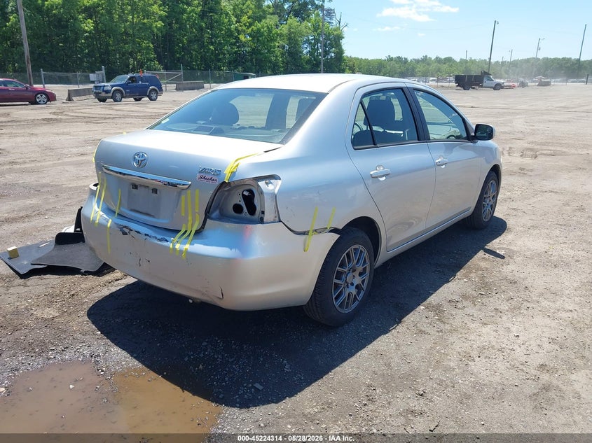 2012 Toyota Yaris VIN JTDBT4K38CL010857 IAAI salvage auction — REAR END, Salvage Title, sold $1,450 on 2026-07-09 (photo 4)