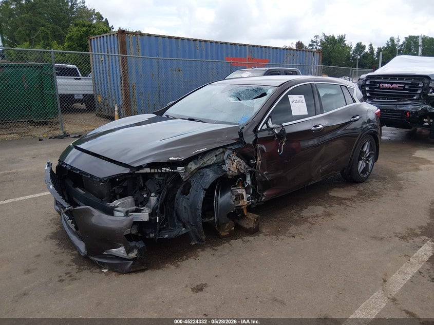 2017 Infiniti Qx30 VIN SJKCH5CP5HA019626 IAAI salvage auction — LEFT FRONT, Salvage (Tennessee), sold $1,225 on 2026-07-16 (photo 2)