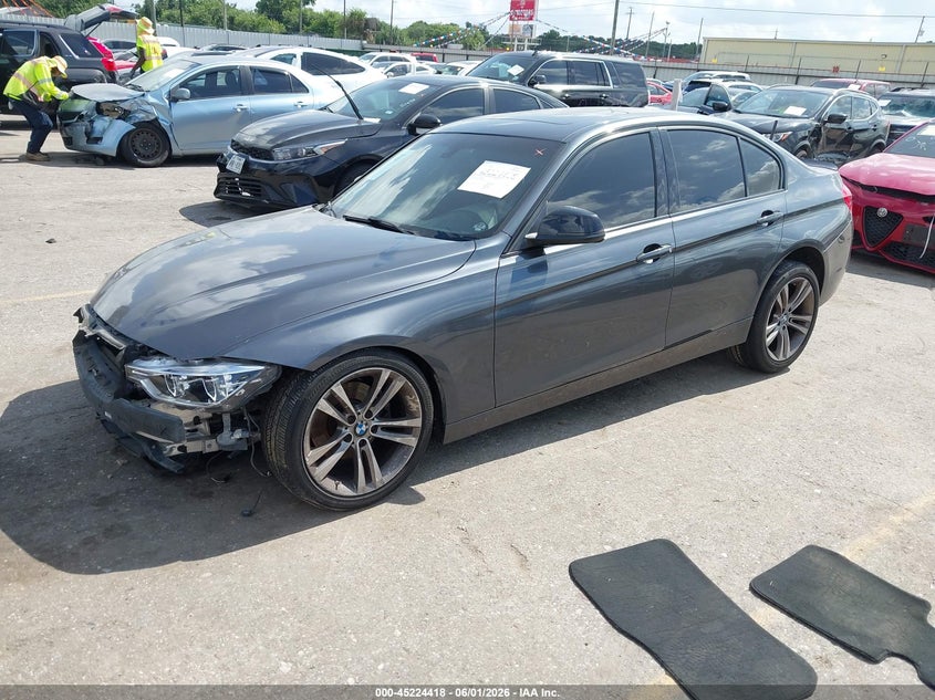2017 BMW 3er VIN WBA8B9C34HK886019 IAAI salvage auction — FRONT END, Salvage Title, sold $3,150 on 2026-08-05 (photo 2)