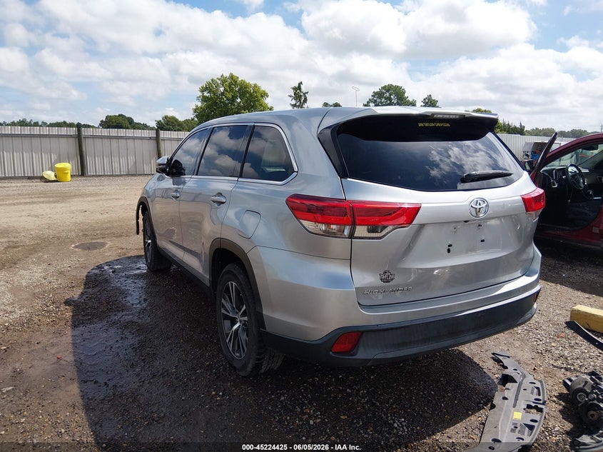 2019 Toyota Highlander VIN 5TDZZRFH2KS298808 IAAI salvage auction — FRONT END, Salvage (Louisiana), sold $5,500 on 2026-07-22 (photo 3)