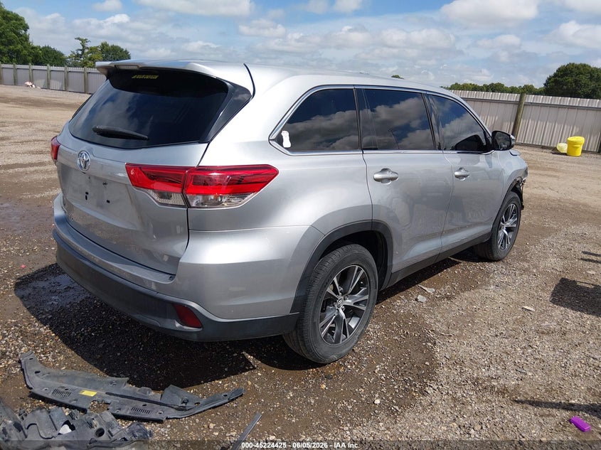 2019 Toyota Highlander VIN 5TDZZRFH2KS298808 IAAI salvage auction — FRONT END, Salvage (Louisiana), sold $5,500 on 2026-07-22 (photo 4)
