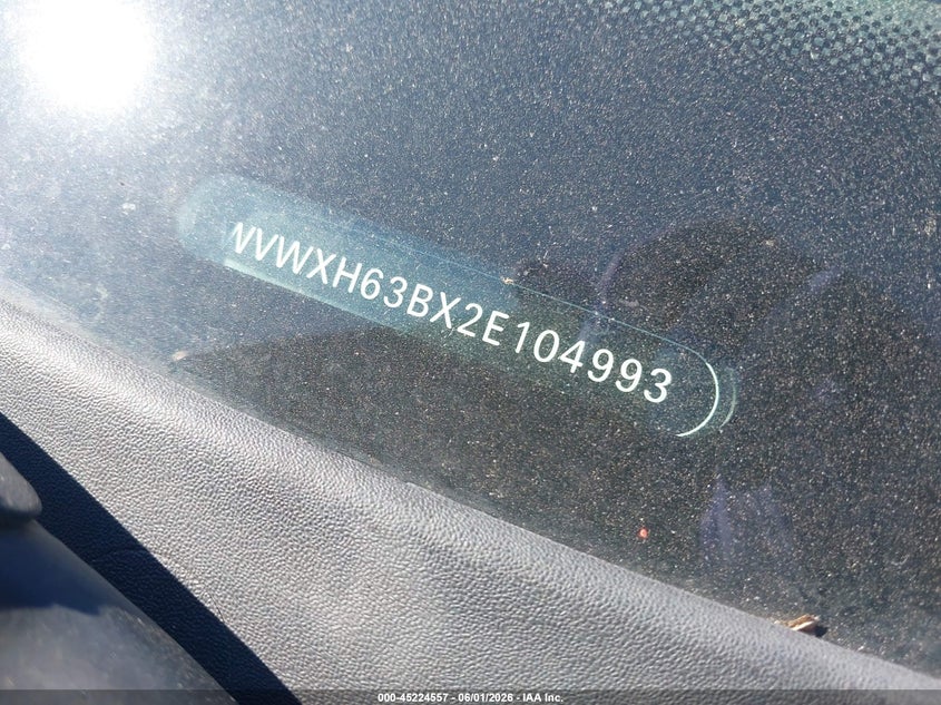 2002 Volkswagen Passat VIN WVWXH63BX2E104993 IAAI salvage auction — FRONT END, Salvage (Pennsylvania), sold $325 on 2026-08-07 (photo 9)