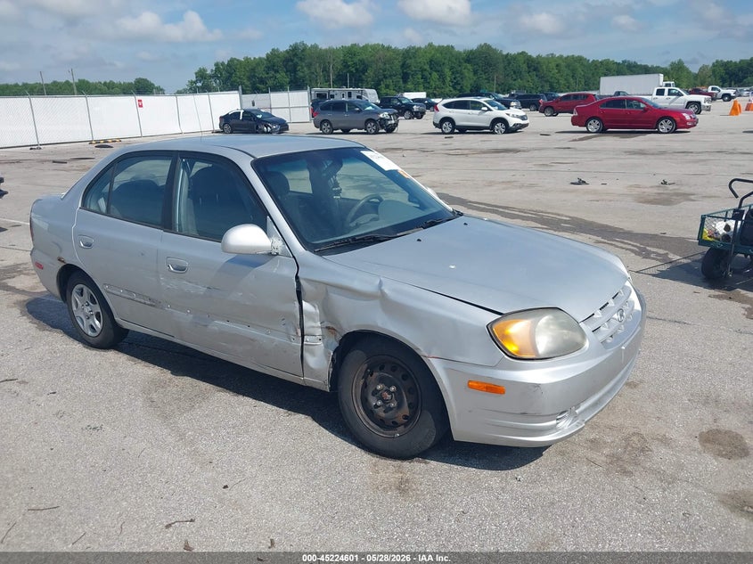 2005 Hyundai Accent VIN KMHCG45C15U636859 IAAI salvage auction — RIGHT SIDE, Clear (Indiana), sold $225 on 2026-07-09 (photo 1)