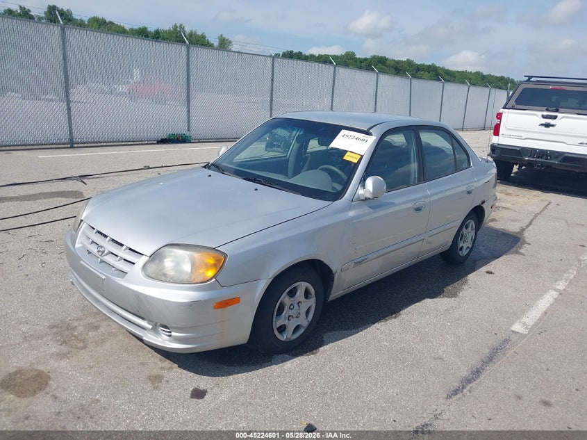 2005 Hyundai Accent VIN KMHCG45C15U636859 IAAI salvage auction — RIGHT SIDE, Clear (Indiana), sold $225 on 2026-07-09 (photo 2)
