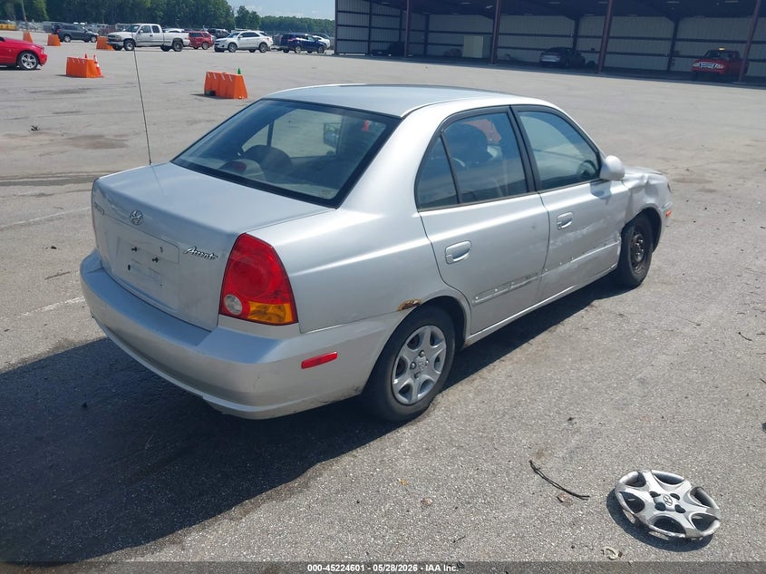 2005 Hyundai Accent VIN KMHCG45C15U636859 IAAI salvage auction — RIGHT SIDE, Clear (Indiana), sold $225 on 2026-07-09 (photo 4)