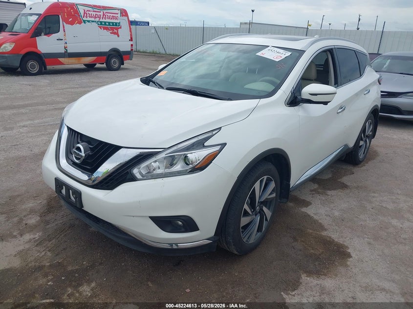 2017 Nissan Murano VIN 5N1AZ2MG2HN111091 IAAI salvage auction — RIGHT FRONT, Original (Texas), sold $4,750 on 2026-07-05 (photo 2)