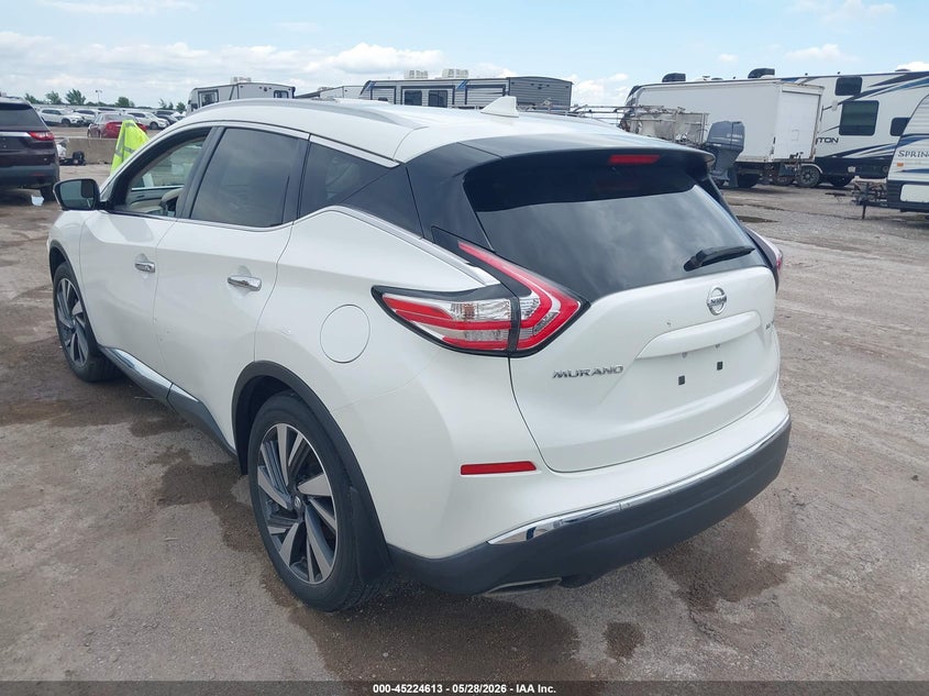 2017 Nissan Murano VIN 5N1AZ2MG2HN111091 IAAI salvage auction — RIGHT FRONT, Original (Texas), sold $4,750 on 2026-07-05 (photo 3)