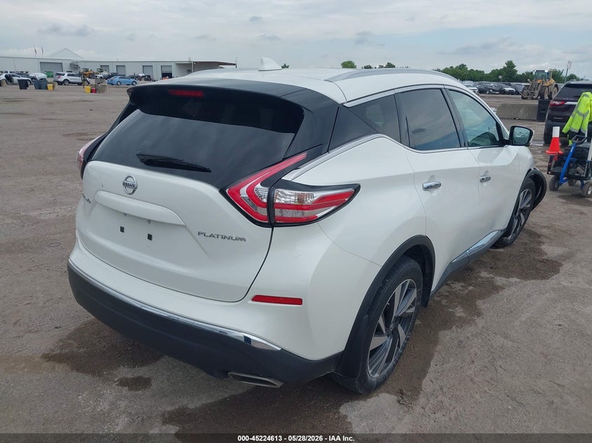 2017 Nissan Murano VIN 5N1AZ2MG2HN111091 IAAI salvage auction — RIGHT FRONT, Original (Texas), sold $4,750 on 2026-07-05 (photo 4)