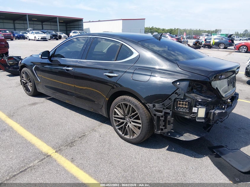2019 Genesis G70 VIN KMTG64LA2KU020451 IAAI salvage auction — ALL OVER, Salvage Title, sold $2,250 on 2026-07-15 (photo 3)