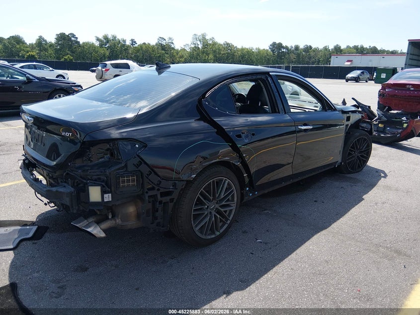 2019 Genesis G70 VIN KMTG64LA2KU020451 IAAI salvage auction — ALL OVER, Salvage Title, sold $2,250 on 2026-07-15 (photo 4)