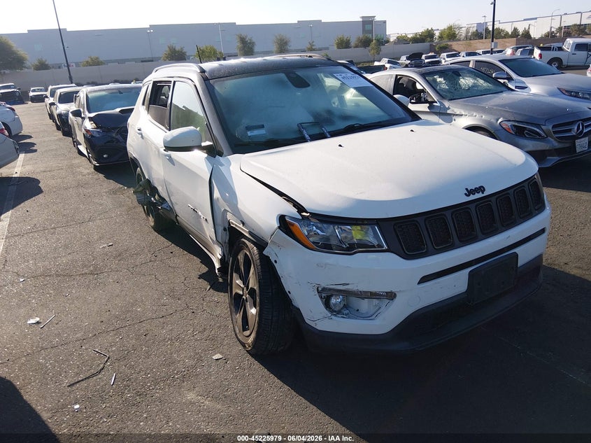 2019 Jeep Compass VIN 3C4NJCBB9KT707008 IAAI salvage auction — RIGHT FRONT, Salvage Title, sold $2,350 on 2026-07-10 (photo 1)