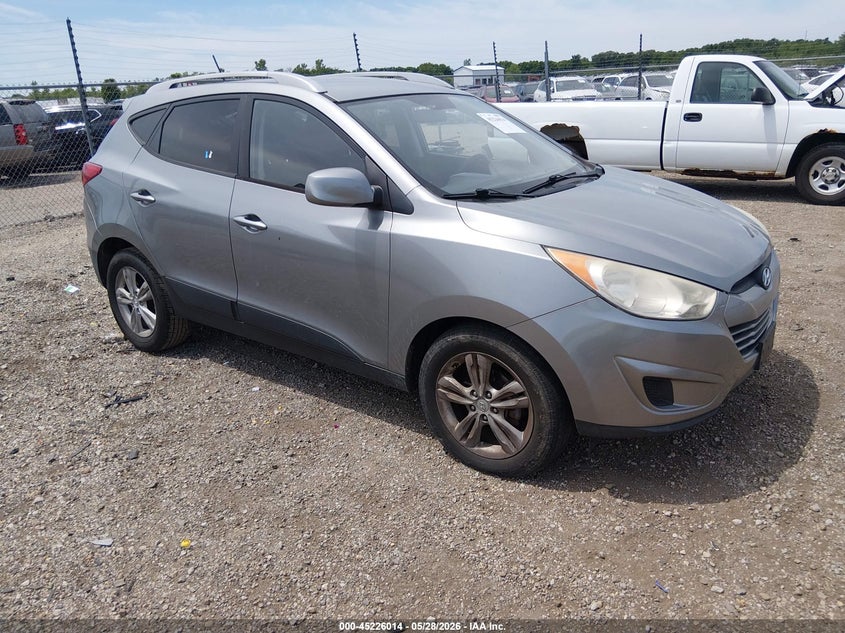 2010 Hyundai Tucson VIN KM8JU3AC5AU044438 IAAI salvage auction — LEFT FRONT, Salvage (Illinois), sold $1,475 on 2026-07-08 (photo 1)