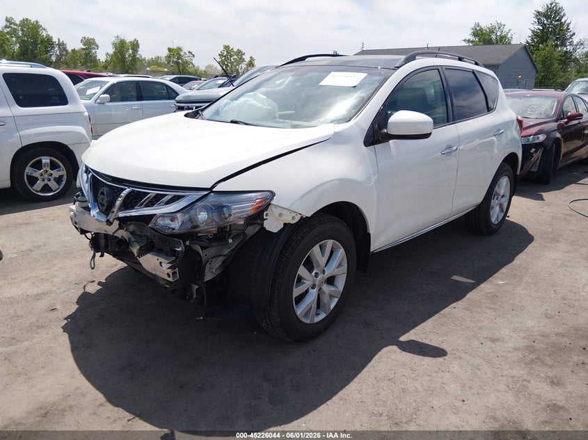 2014 Nissan Murano VIN JN8AZ1MW5EW502428 IAAI salvage auction — FRONT END, Salvage Title, sold $725 on 2026-07-07 (photo 2)
