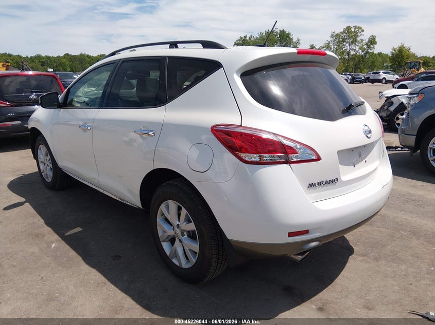 2014 Nissan Murano VIN JN8AZ1MW5EW502428 IAAI salvage auction — FRONT END, Salvage Title, sold $725 on 2026-07-07 (photo 3)