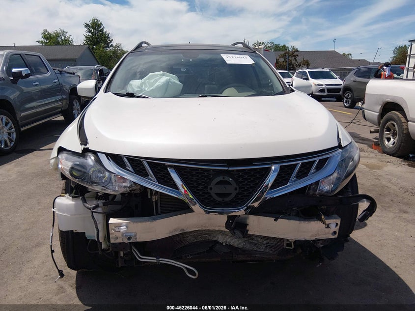 2014 Nissan Murano VIN JN8AZ1MW5EW502428 IAAI salvage auction — FRONT END, Salvage Title, sold $725 on 2026-07-07 (photo 6)