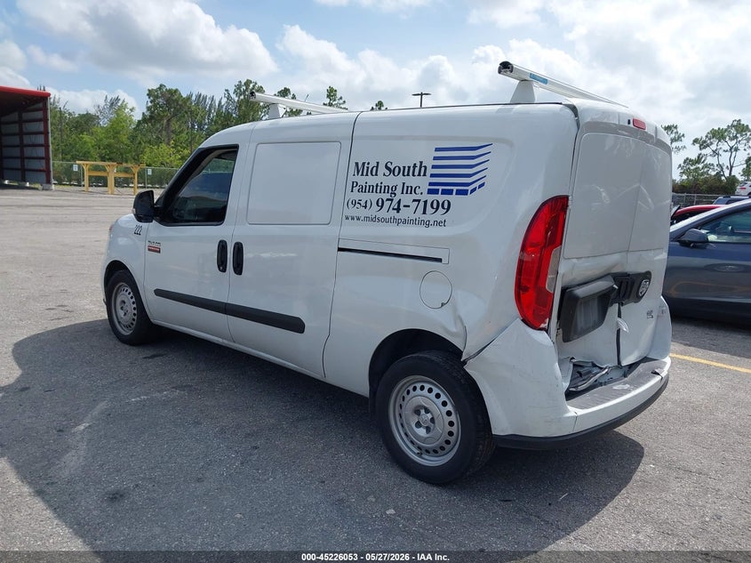 2022 Ram Promaster city VIN ZFBHRFAB1N6Y48083 IAAI salvage auction — REAR END, Rebuildable (Florida), sold $4,850 on 2026-07-13 (photo 3)