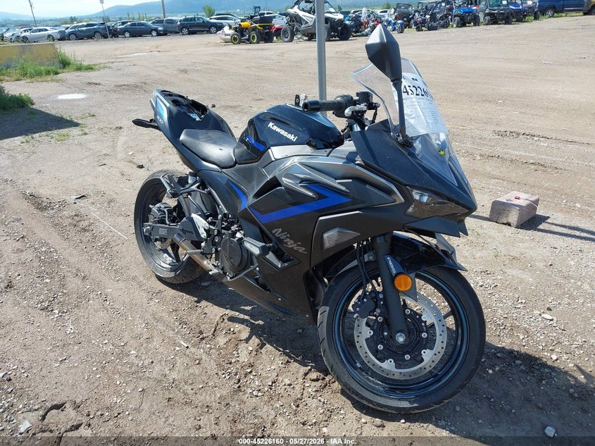 2025 Kawasaki Ninja VIN ML5EXGJ19SDA72583 IAAI salvage auction — ALL OVER, Salvage (Montana), sold $25 on 2026-07-28 (photo 1)