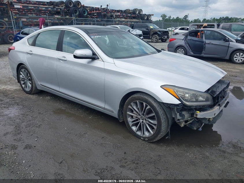 2015 Hyundai Genesis VIN KMHGN4JE5FU074688 IAAI salvage auction — FRONT END, Salvage Title, sold $1,350 on 2026-07-17 (photo 1)