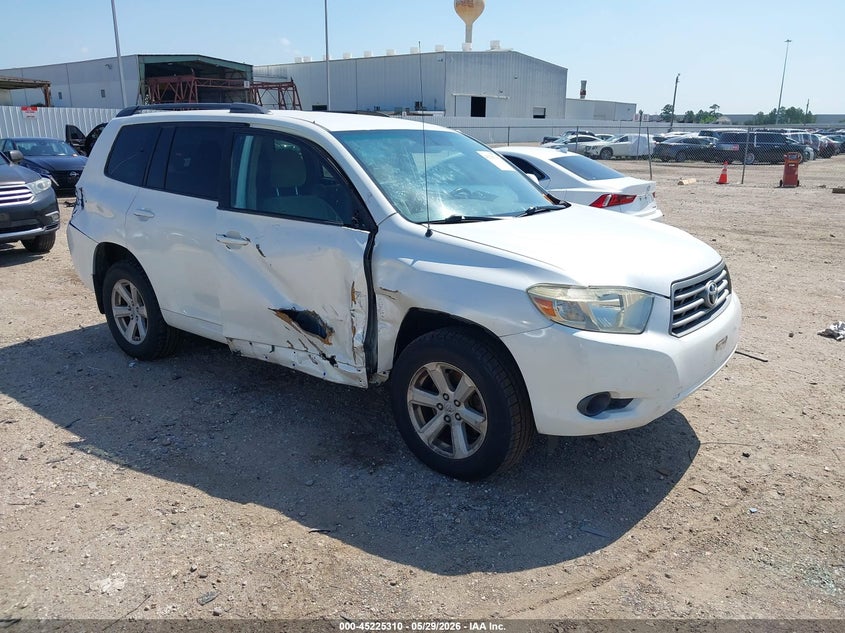 2010 Toyota Highlander VIN 5TDBK3EH4AS005574 IAAI salvage auction — RIGHT SIDE, Salvage (Texas), sold $1,400 on 2026-07-16 (photo 1)